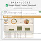 Google Sheets - Baby Budget - Boho