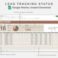 Google Sheets - Lead Tracking Status - Earthy