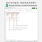 Google Sheets - Kitchen Inventory - Neutral
