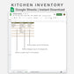Google Sheets - Kitchen Inventory - Boho