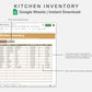 Google Sheets - Kitchen Inventory - Boho