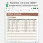 Google Sheets - Kitchen Inventory - Earthy