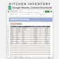 Google Sheets - Kitchen Inventory - Sweet