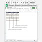 Google Sheets - Kitchen Inventory - Sweet