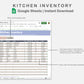 Google Sheets - Kitchen Inventory - Sweet