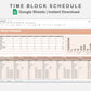 Google Sheets - Time Block Schedule - Neutral
