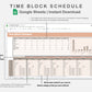 Google Sheets - Time Block Schedule - Neutral