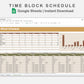 Google Sheets - Time Block Schedule - Boho