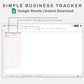 Google Sheets - Simple Business Tracker  - Neutral