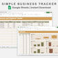 Google Sheets - Simple Business Tracker  - Boho