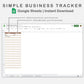 Google Sheets - Simple Business Tracker  - Boho