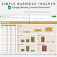 Google Sheets - Simple Business Tracker  - Boho
