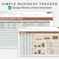 Google Sheets - Simple Business Tracker  - Earthy