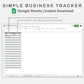 Google Sheets - Simple Business Tracker  - Earthy