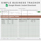 Google Sheets - Simple Business Tracker  - Earthy