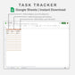 Google Sheets - Task Tracker  - Boho