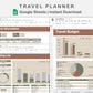 Google Sheets - Travel Planner  - Earthy