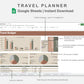 Google Sheets - Travel Planner  - Earthy