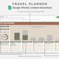 Google Sheets - Travel Planner  - Earthy