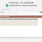 Google Sheets - Travel Planner  - Earthy