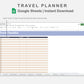 Google Sheets - Travel Planner  - Sweet