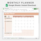 Google Sheets - Monthly Planner - Neutral