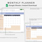 Google Sheets - Monthly Planner - Sweet