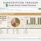 Google Sheets - Subscription Tracker - Boho