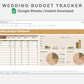 Google Sheets - Wedding Budget Tracker - Boho