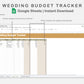 Google Sheets - Wedding Budget Tracker - Boho