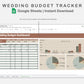 Google Sheets - Wedding Budget Tracker - Earthy