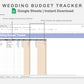 Google Sheets - Wedding Budget Tracker - Sweet