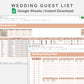 Google Sheets - Wedding Guest List - Neutral