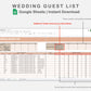 Google Sheets - Wedding Guest List - Neutral
