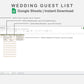 Google Sheets - Wedding Guest List - Boho