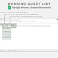 Google Sheets - Wedding Guest List - Earthy