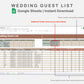 Google Sheets - Wedding Guest List - Earthy