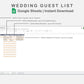 Google Sheets - Wedding Guest List - Sweet