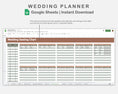 Google Sheets Wedding Planner Earthy Kjunstudio