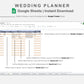 Google Sheets - Wedding Planner - Sweet