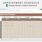 Google Sheets - Appointment Schedule - Earthy