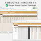 Google Sheets - Employee Timesheet - Boho