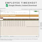 Google Sheets - Employee Timesheet - Boho