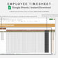 Google Sheets - Employee Timesheet - Boho