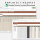 Google Sheets - Employee Timesheet - Earthy