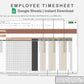 Google Sheets - Employee Timesheet - Earthy