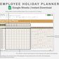 Google Sheets - Employee Holiday Planner - Boho