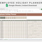 Google Sheets - Employee Holiday Planner - Earthy