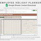 Google Sheets - Employee Holiday Planner - Earthy