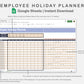 Google Sheets - Employee Holiday Planner - Sweet